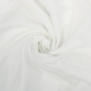 swirl of white rayon fabric