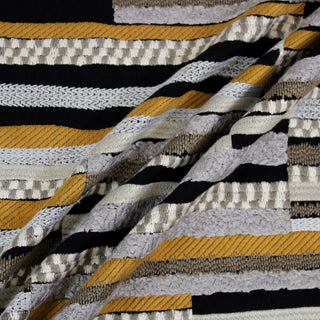 1.75 YARDS EMBROIDERED ABSTRACT NEUTRALS UPHOLSTERY