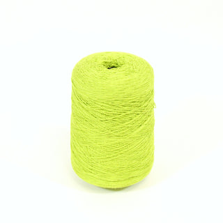 FINE-GAUGE ACID-GREEN YARN