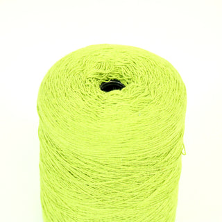 FINE-GAUGE ACID-GREEN YARN