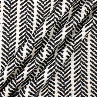 BLACK AND WHITE HERRINGBONE UPHOLSTERY