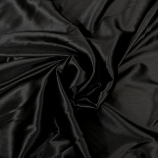 swirl of black silk stretch charmeuse fabric