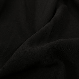 DOUBLE-WOVEN DRAPEY BLACK TWILL