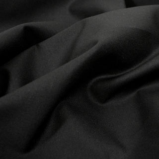 close-up of a black twill fabric