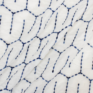 LIGHTWEIGHT GEOMETRIC EMBROIDERED PLAINWEAVE
