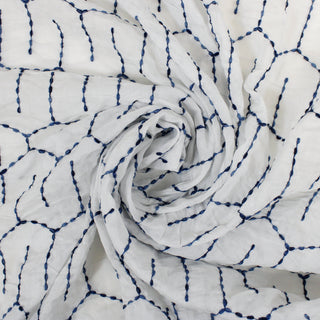 LIGHTWEIGHT GEOMETRIC EMBROIDERED PLAINWEAVE