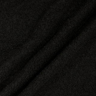BLACK BOUCLE BOILED WOOL
