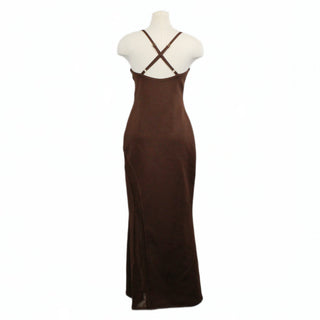 SPORTY BROWN MAXI DRESS