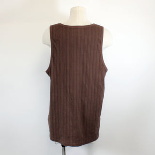 brown tank top back view