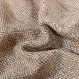 4.5 YARDS CAMEL HERRINGBONE WOOL