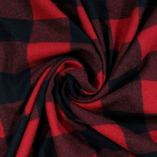 BUFFALO CHECK RED WOOL COATING