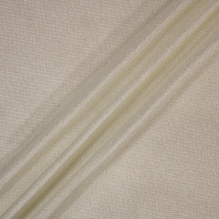 Three lines draped of a cream open mesh fabric.