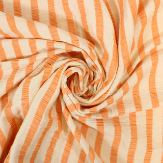 CREAMSICLE STRIPE DOUBLE CRINKLED GAUZE