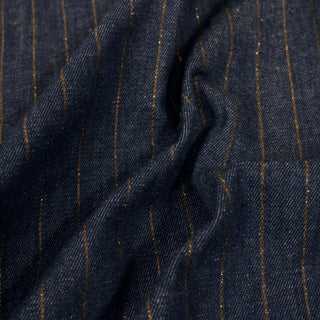 1.25 YARDS GOLD PINSTRIPE DENIM