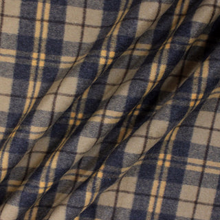 DOUBLE-SIDED BRUSHED PLAID WOOL COATING