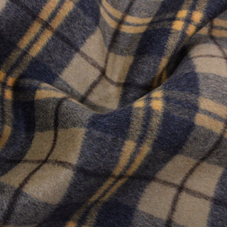 DOUBLE-SIDED BRUSHED PLAID WOOL COATING