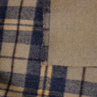 DOUBLE-SIDED BRUSHED PLAID WOOL COATING