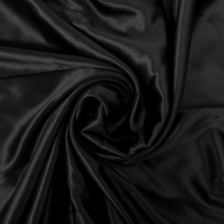 DOUBLE-FACED BLACK SATIN SILK