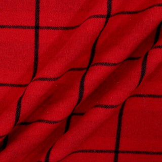 DOUBLE FACED RED WOOL COATING