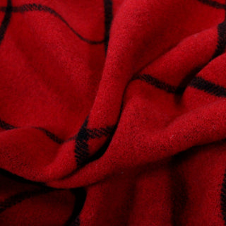 DOUBLE FACED RED WOOL COATING