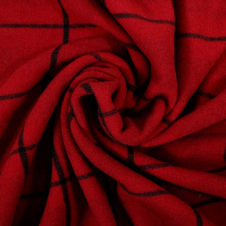 DOUBLE FACED RED WOOL COATING