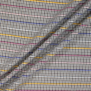 SLUB-STRIPE GINGHAM
