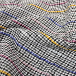 SLUB-STRIPE GINGHAM