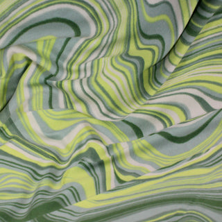 3.5 YARDS GREEN STRIATION STRETCH JERSEY