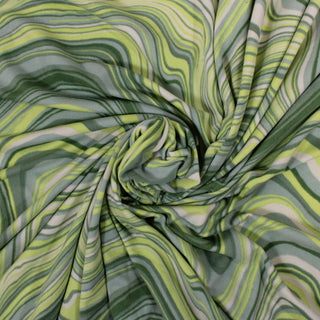 3.5 YARDS GREEN STRIATION STRETCH JERSEY