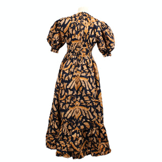 HIGH-NECK BOTANICAL DRESS