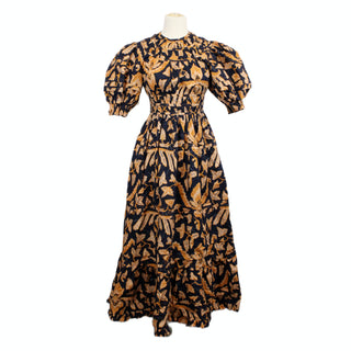 HIGH-NECK BOTANICAL DRESS