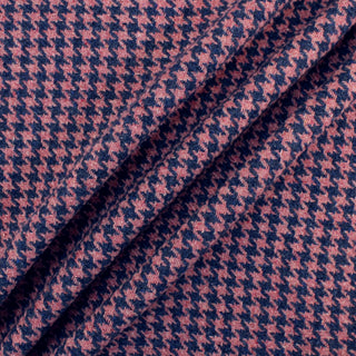 2 YARDS PINK AND BLUE HOUNDSTOOTH COATING
