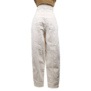 DESIGNER IVORY BARREL JEANS