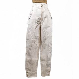 DESIGNER IVORY BARREL JEANS