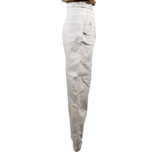 DESIGNER IVORY BARREL JEANS