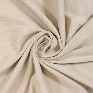 Swirl of a rib knit khaki jersey, detailing the drape and surface shine of the fabric.