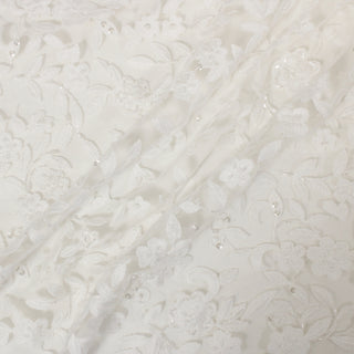 2 YARDS BLOOMING BEADED BRIDAL LACE