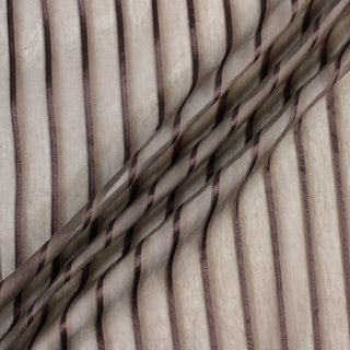 Three lines draped of a mesh stripe brown fabric