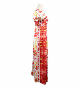RED AND YELLOW BOTANICAL DRESS
