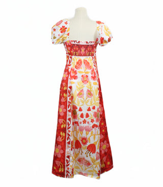 RED AND YELLOW BOTANICAL DRESS