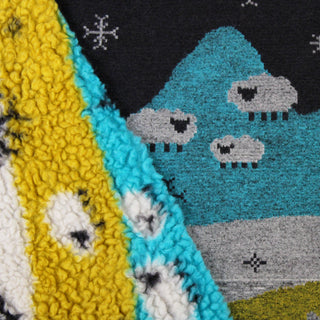WINTRY LANDSCAPE FAUX SHERPA
