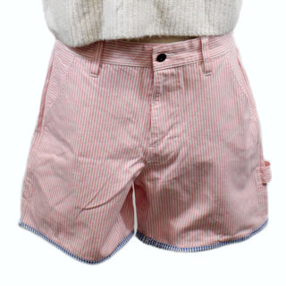STRIPED UTILITY SHORTS