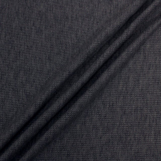 three diagonal lines draped of a slate blue waffle knit fabric