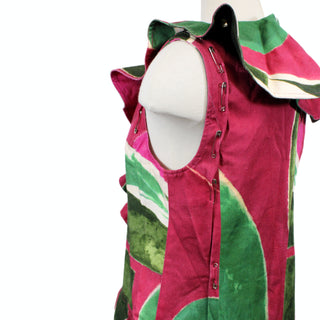ABSTRACT PRINT SMOCK DRESS