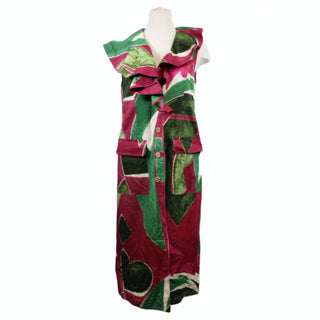 ABSTRACT PRINT SMOCK DRESS