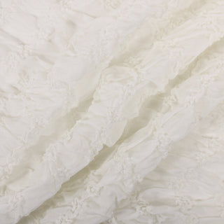 3.5 YARDS IVORY SMOCKED SILK