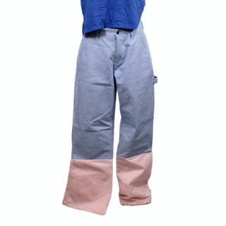 STRIPED UTILITY JEANS