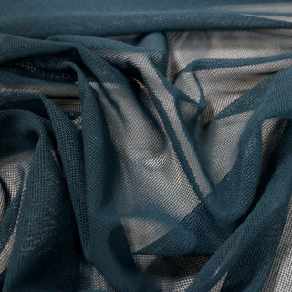 close-up of teal mesh fabric