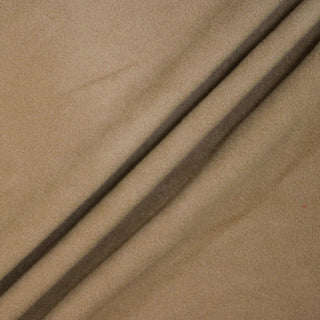 Three lines draped of a double faced brown felt fabric.