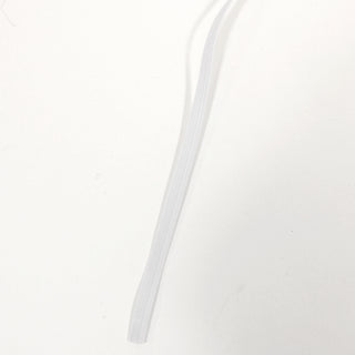 close-up of thin white knit elastic